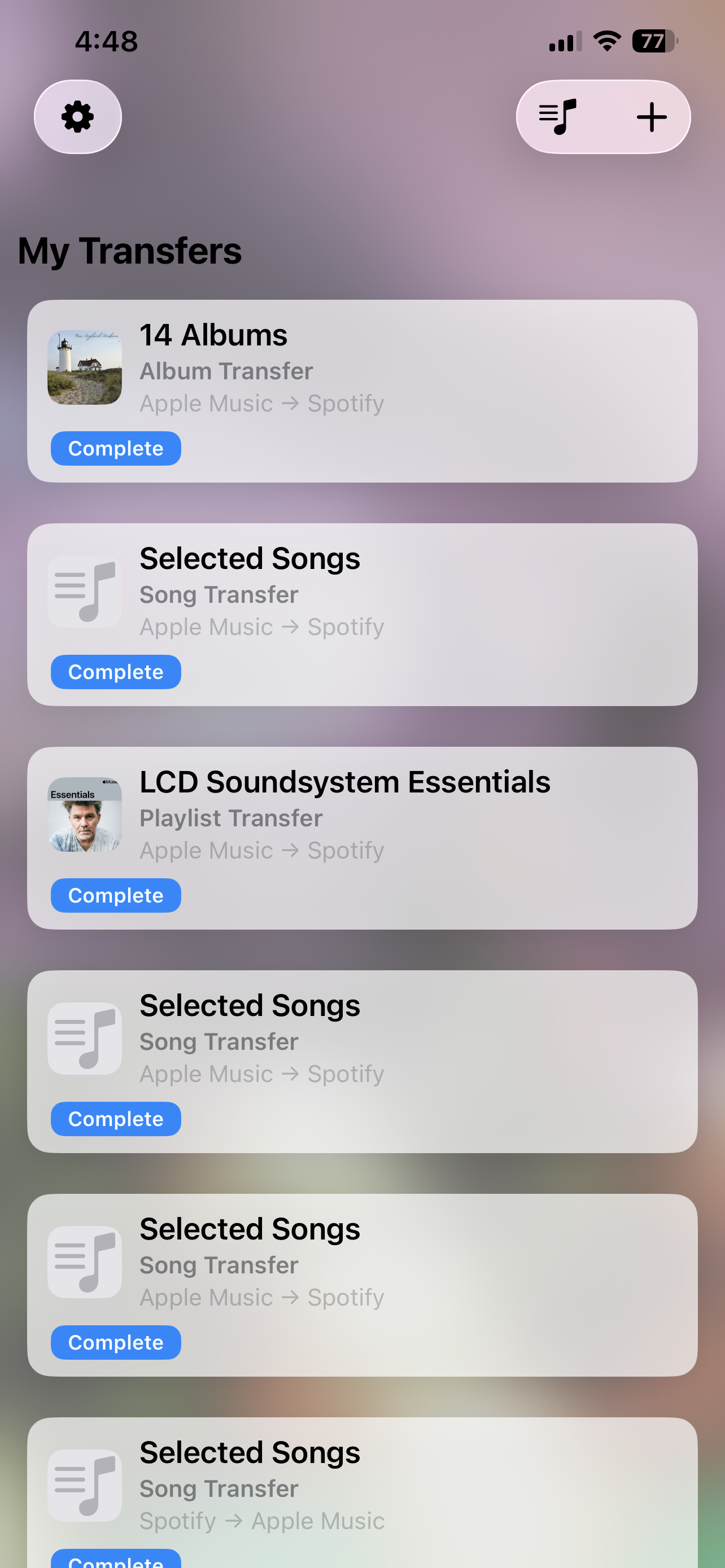 Playlister app screenshot 1