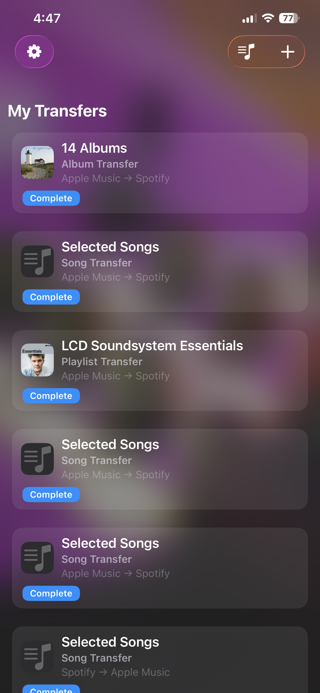 Playlister app screenshot 2
